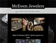 Tablet Screenshot of mcewenjewelers.com